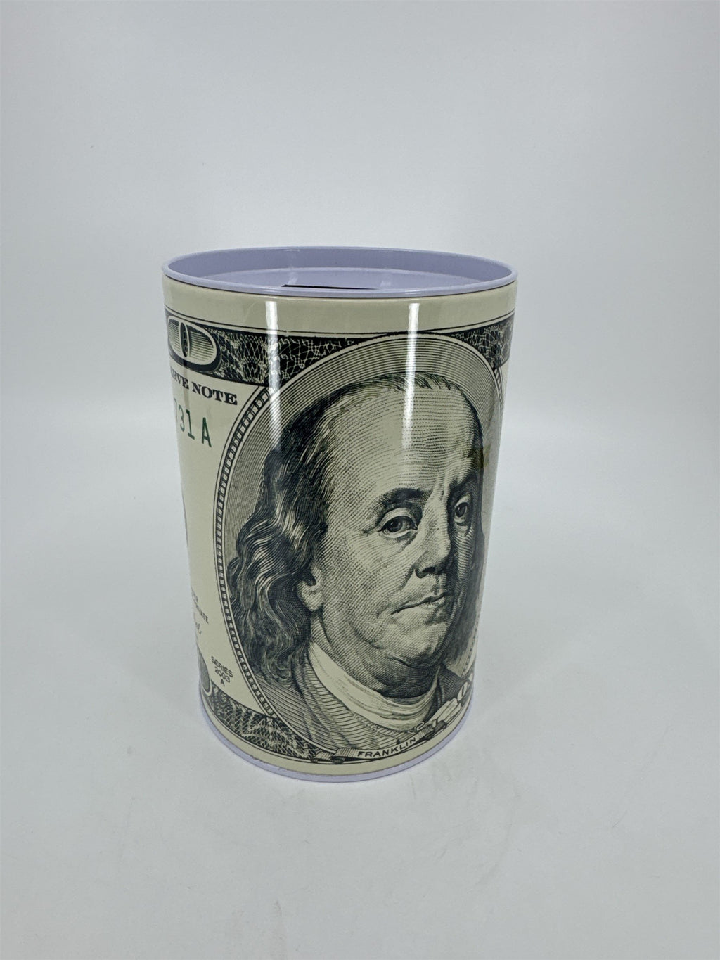 Tin Money Piggy Bank Savings 6" Ben Franklin Coin Jar Box Saver Great for Kids!
