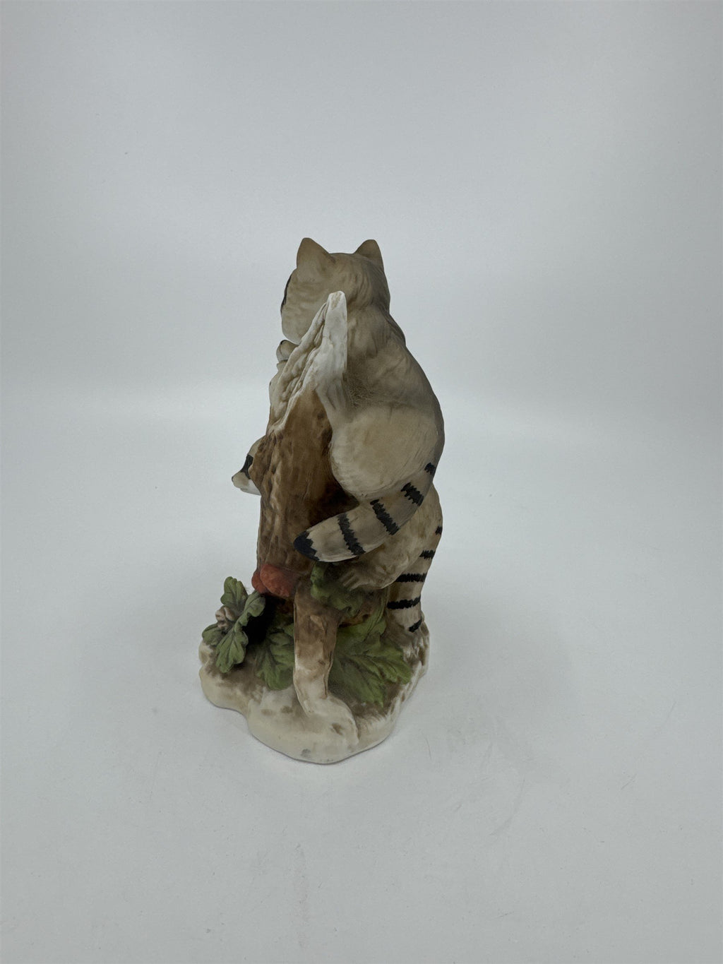 Homco Home Interiors Porcelain Wilderness Figurine 1433 Racoons Family on Log