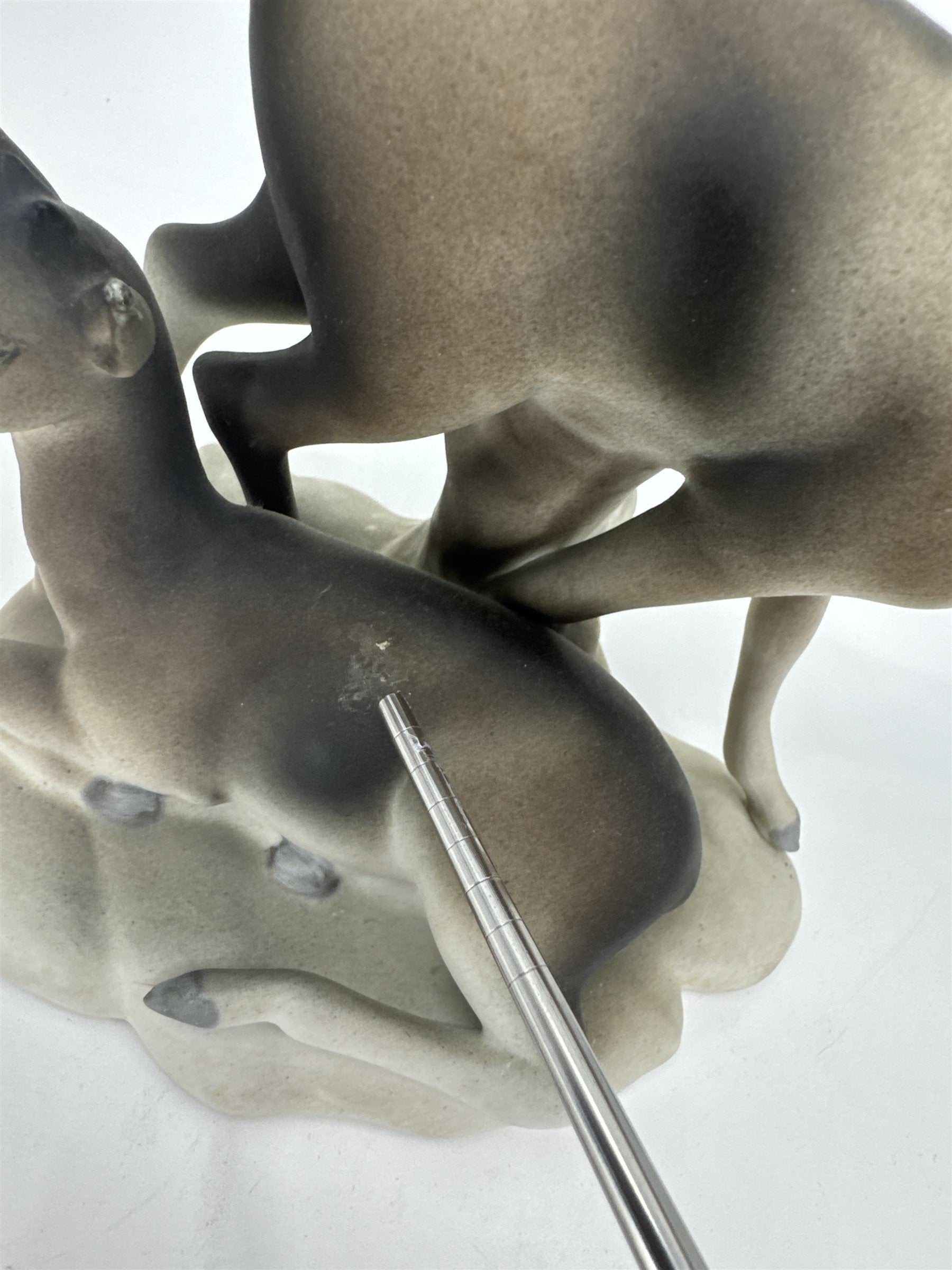 Vintage Tito Made in Spain Antelope Baby Figurine REPAIRED Ceramic Art
