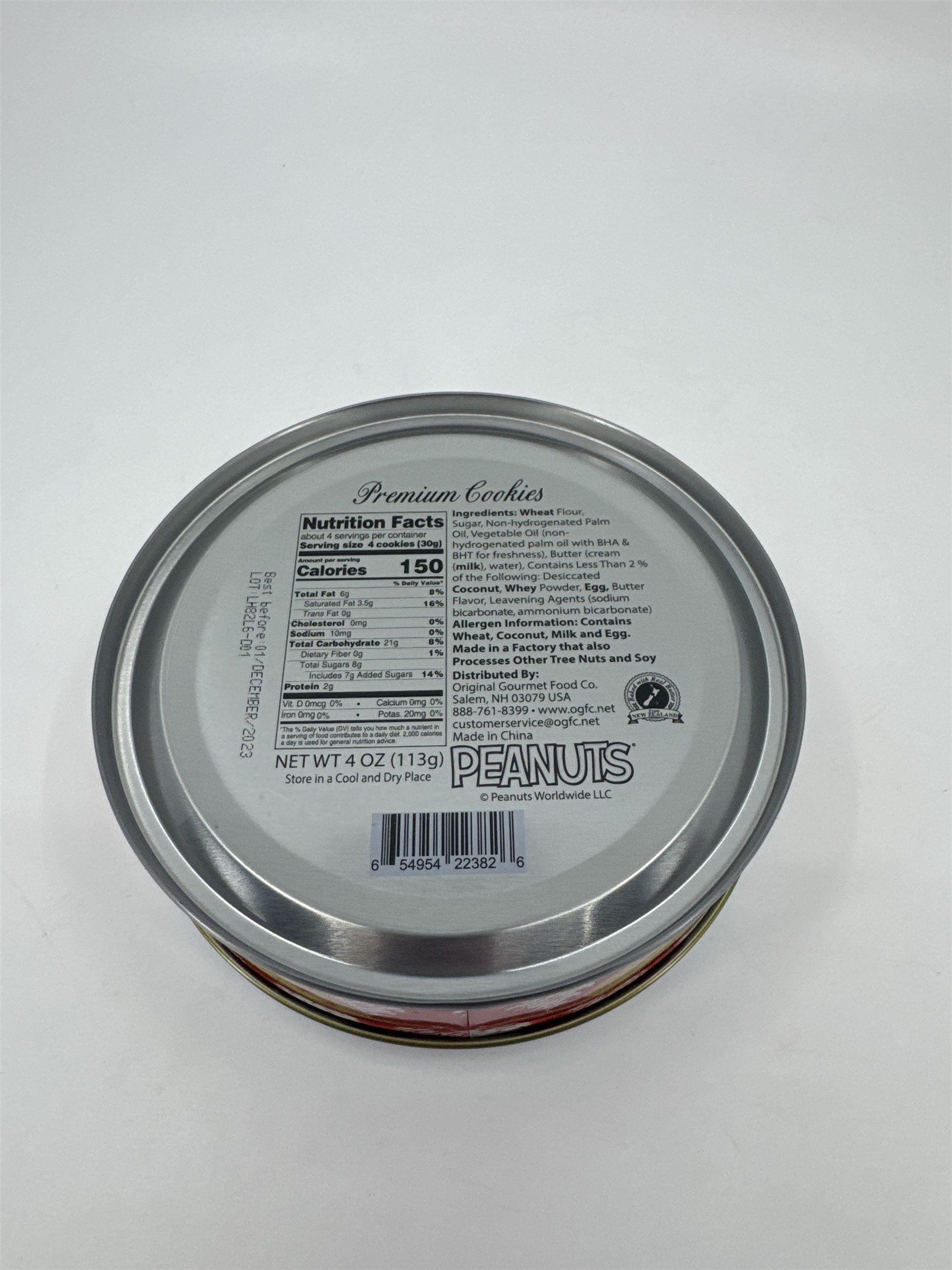 Empty Peanuts Snoopy Merry & Bright Holiday Cookies Tin Empty Tin Container