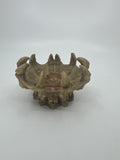 Vintage Resin Skull Fire Bones Jewelry Dish Ashtray Tray Spikey Bones Halloween