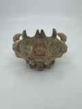 Vintage Resin Skull Fire Bones Jewelry Dish Ashtray Tray Spikey Bones Halloween