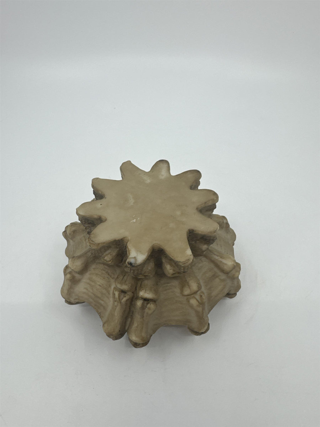 Vintage Resin Skull Fire Bones Jewelry Dish Ashtray Tray Spikey Bones Halloween