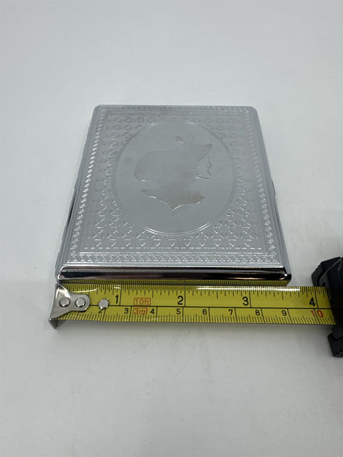 Gambler Cigarette Carrying Case Woman Smoking /w Bonnet Embossed Cigarette Case