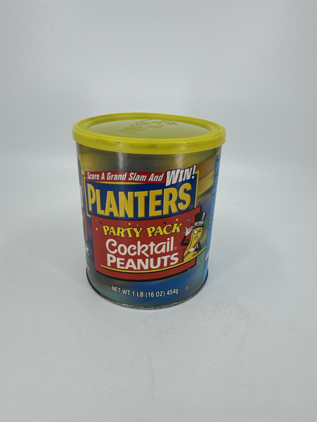Vintage Empty Planters Peanuts Grand Slam Party Pack 1 LB Container Nabisco 2000