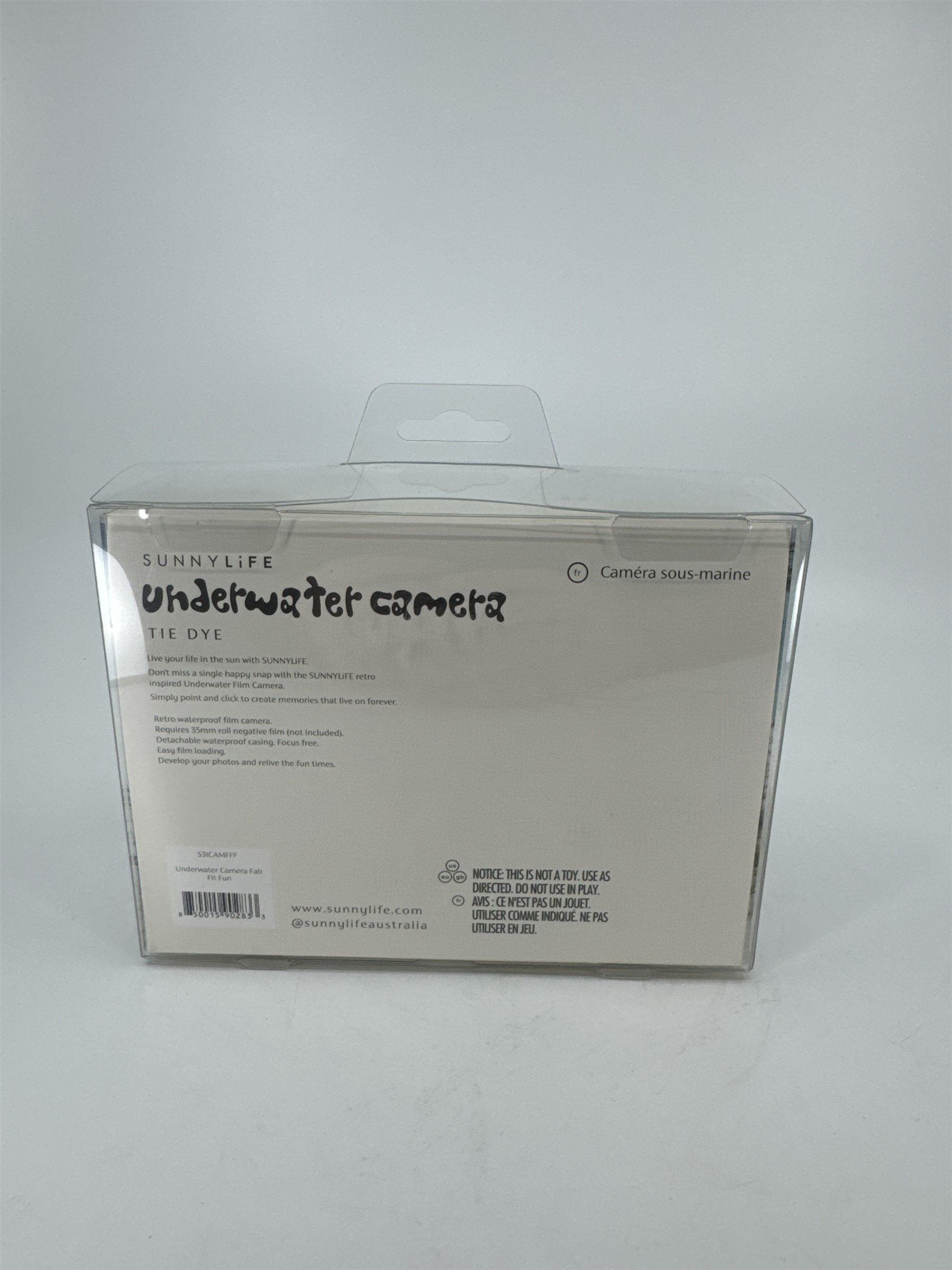 SunnyLife Underwater Film Camera Tie Dye Design Waterproof 35mm BNIB NOS Strap
