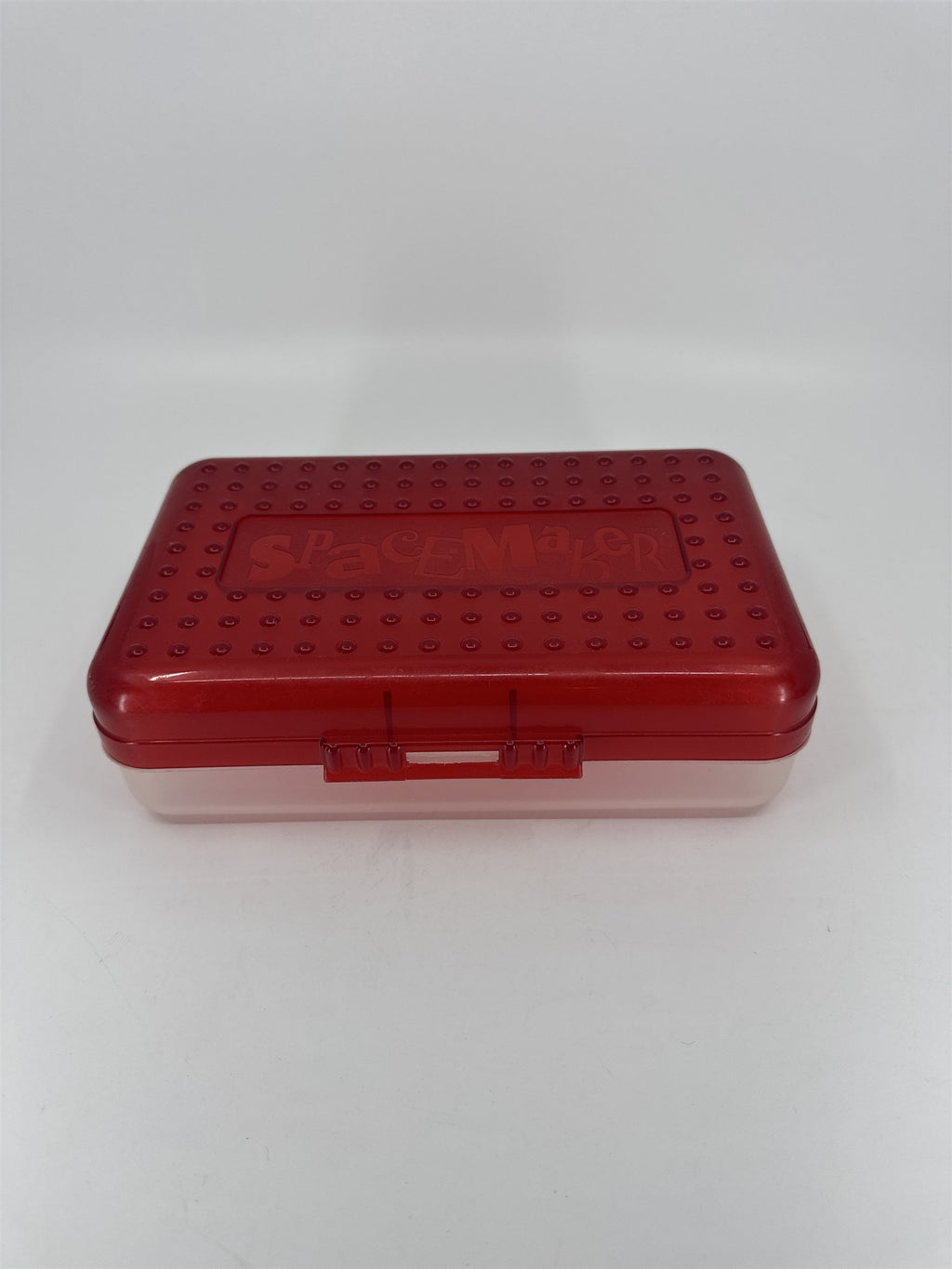 Vintage Spacemaker Pencil Box /w Hatch Latching Lid Newell Office Products RED