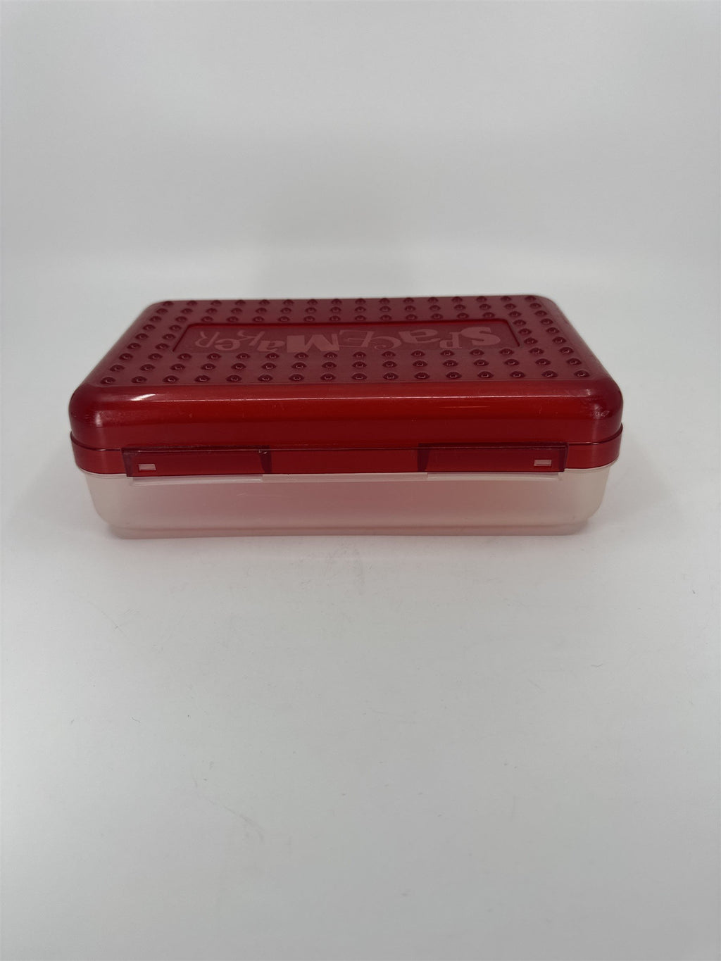 Vintage Spacemaker Pencil Box /w Hatch Latching Lid Newell Office Products RED