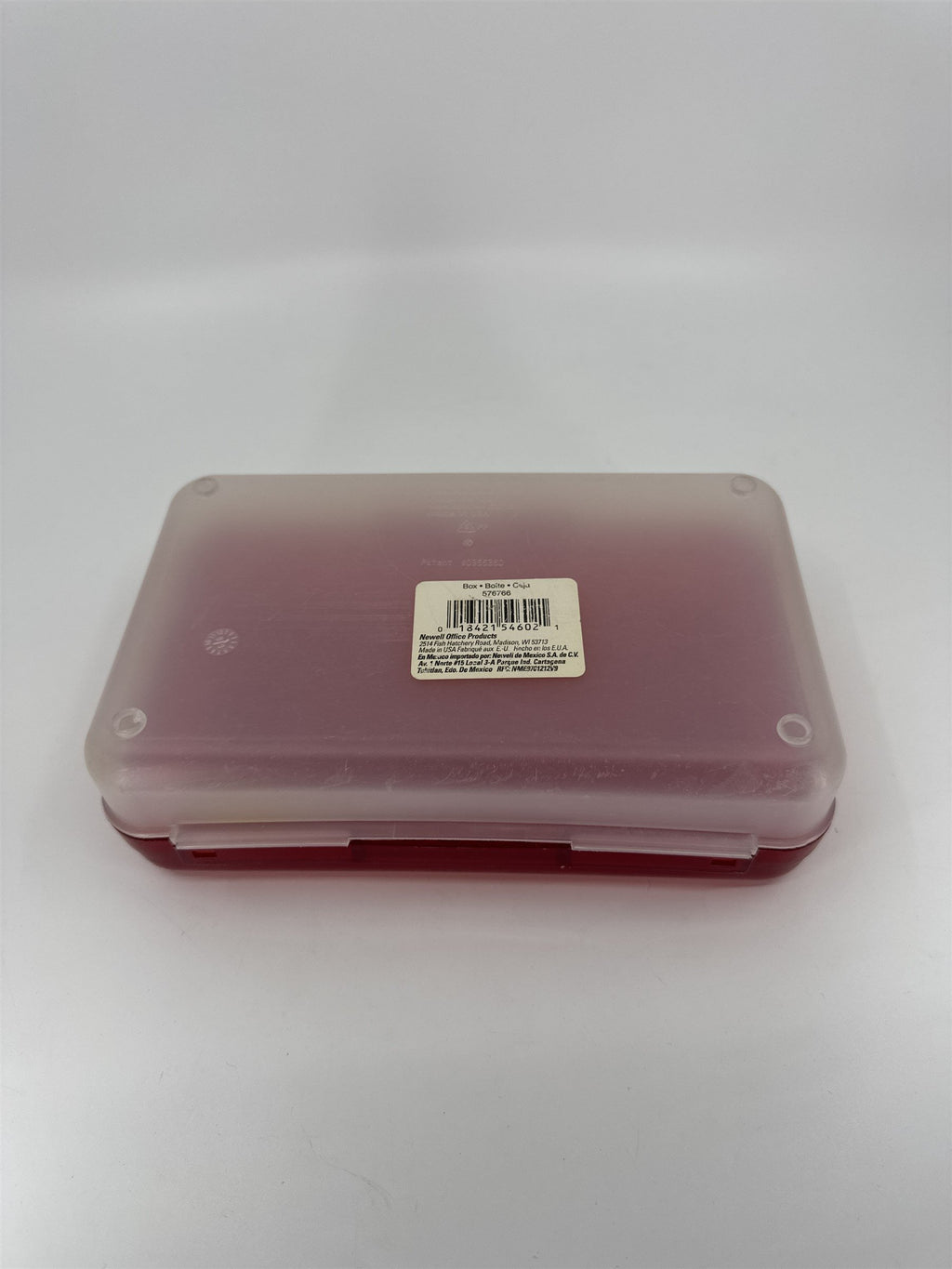 Vintage Spacemaker Pencil Box /w Hatch Latching Lid Newell Office Products RED