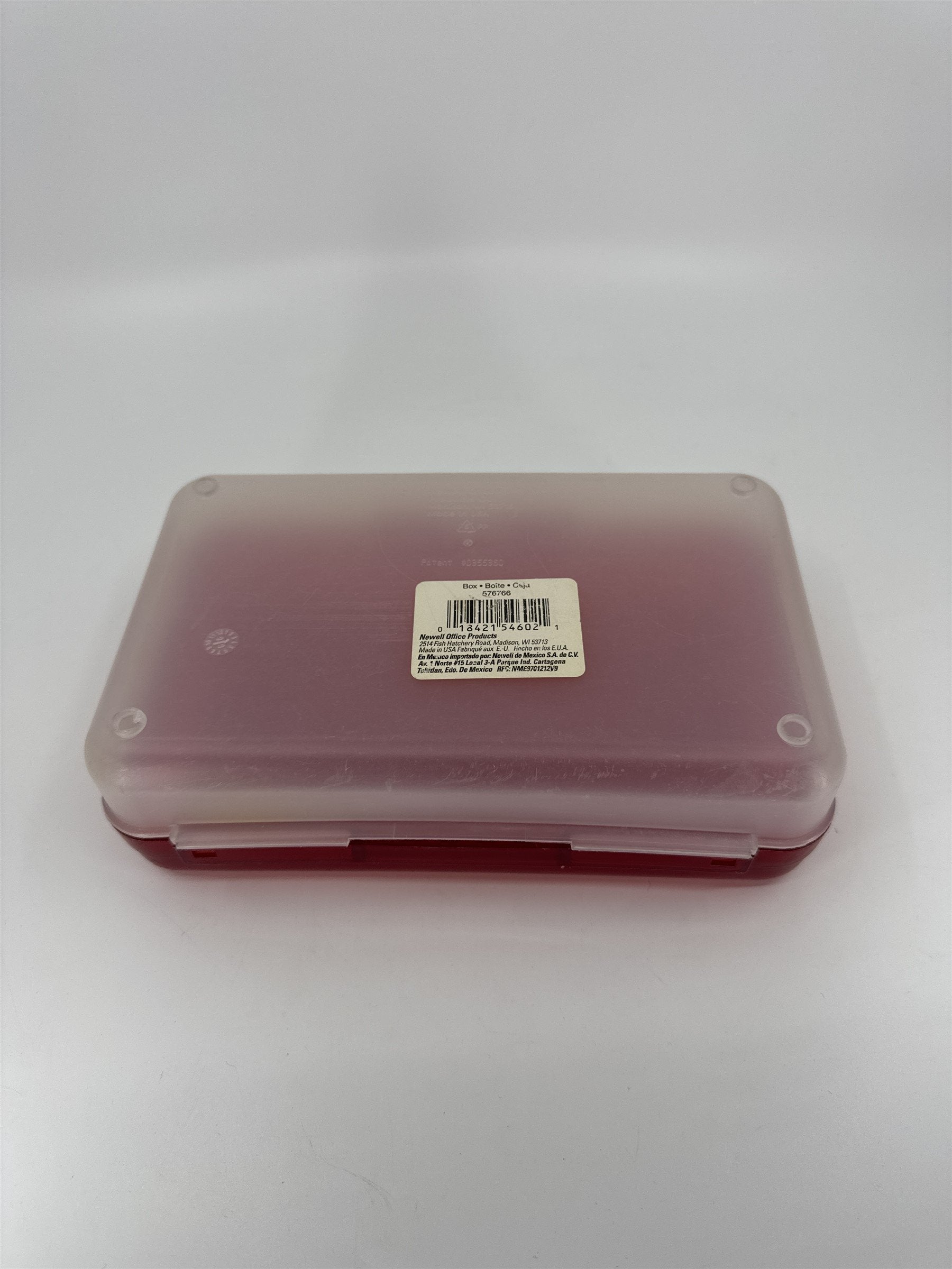 Vintage Spacemaker Pencil Box /w Hatch Latching Lid Newell Office Products RED