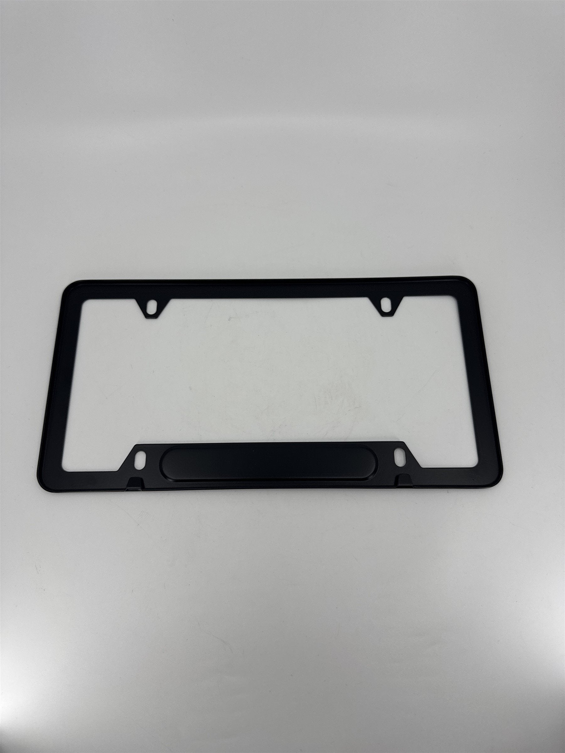 Lincoln Luxury Matte Black Metal License Plate Frame (Frame Only)