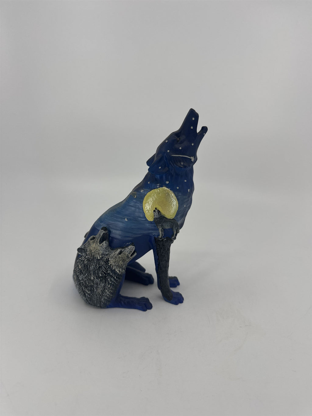 Call of the Wolf Figurine -Three Wolves Westland Giftware- Blue Night Sky Moon