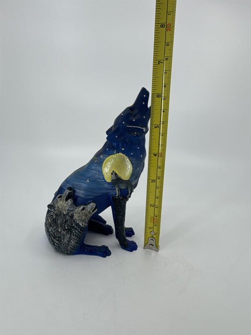 Call of the Wolf Figurine -Three Wolves Westland Giftware- Blue Night Sky Moon