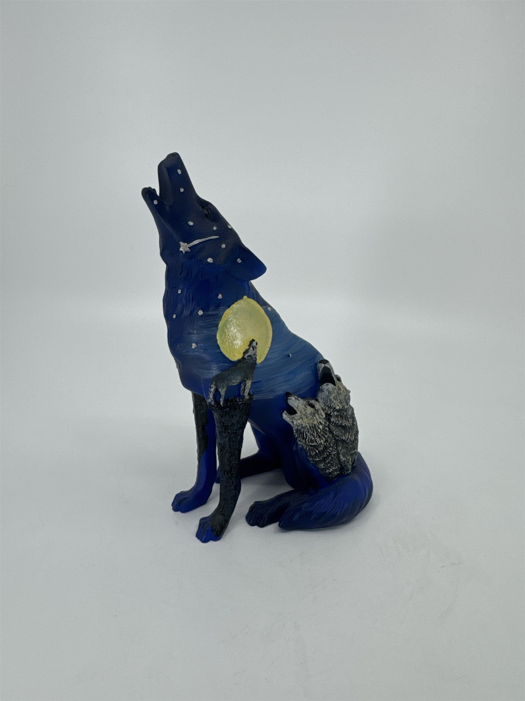 Call of the Wolf Figurine -Three Wolves Westland Giftware- Blue Night Sky Moon
