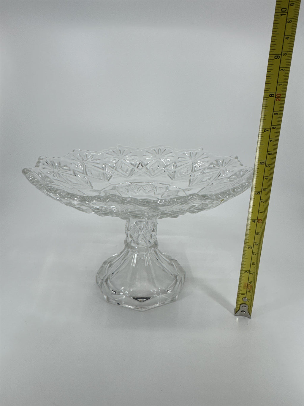 EAPG US Glass 15046 Victor Aka Shoshone Cake Stand Fruit Tray