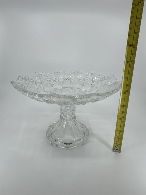 EAPG US Glass 15046 Victor Aka Shoshone Cake Stand Fruit Tray