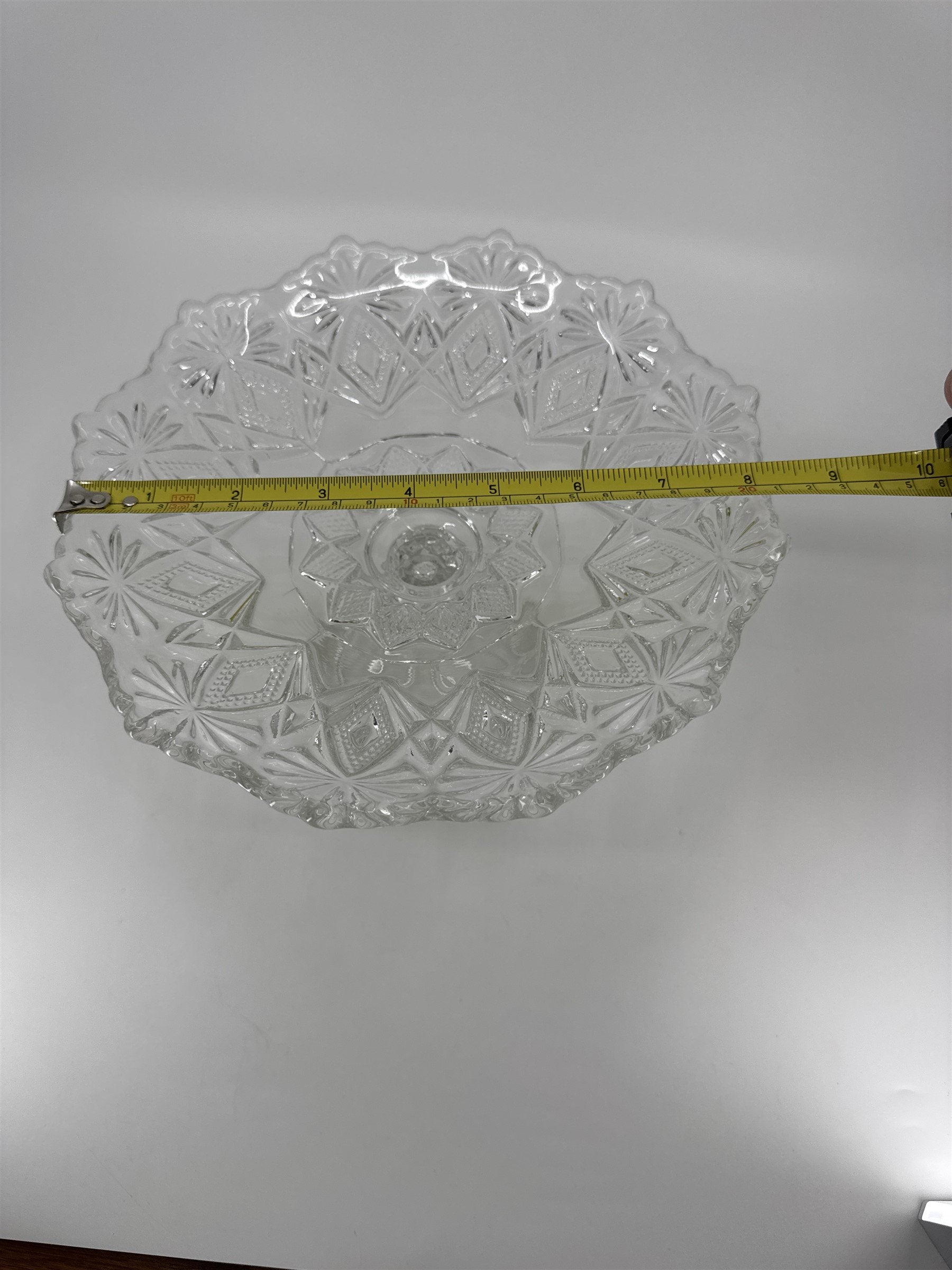 EAPG US Glass 15046 Victor Aka Shoshone Cake Stand Fruit Tray