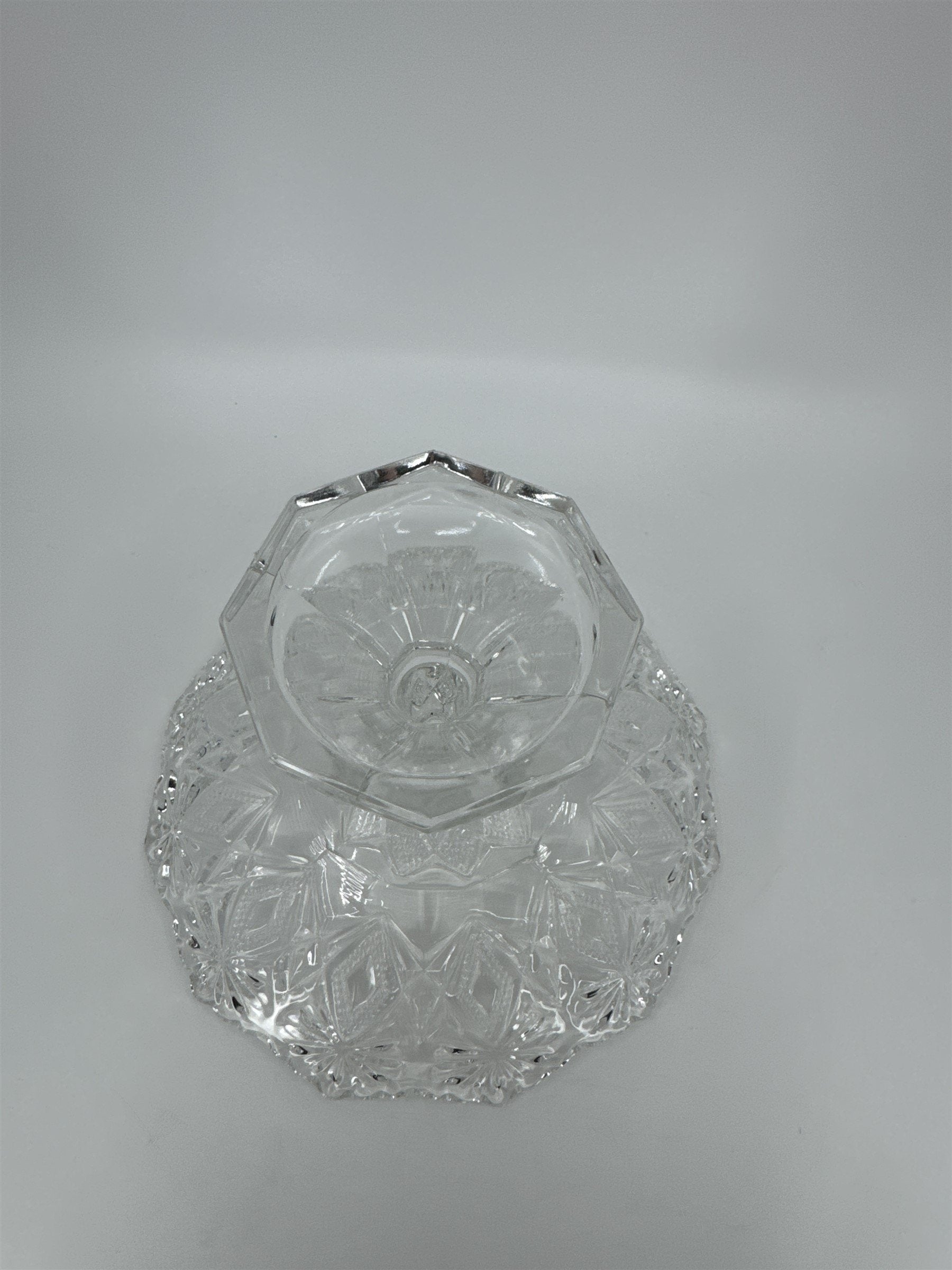 EAPG US Glass 15046 Victor Aka Shoshone Cake Stand Fruit Tray