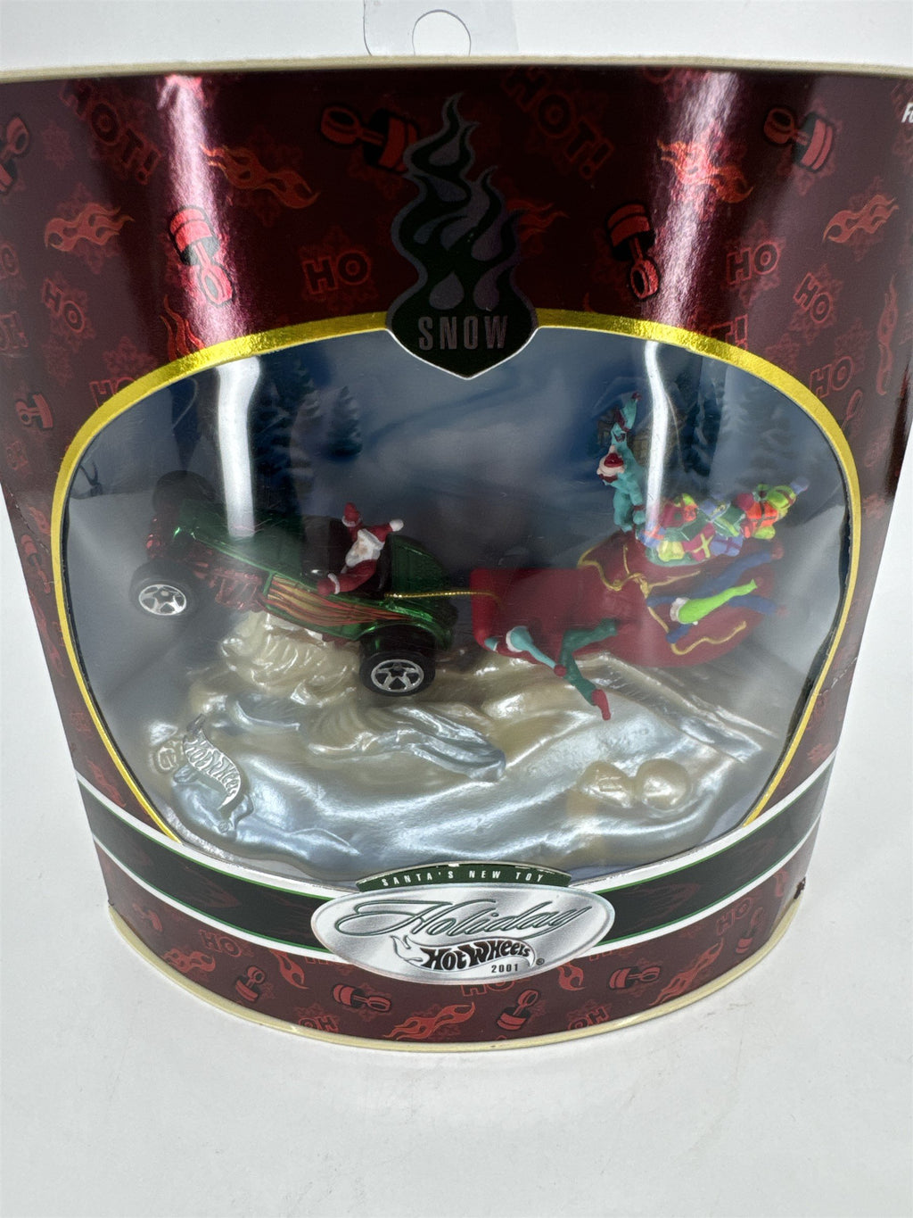 2001 Hot Wheels Holiday Christmas Ornament Santa's New Toy Collectible Sealed