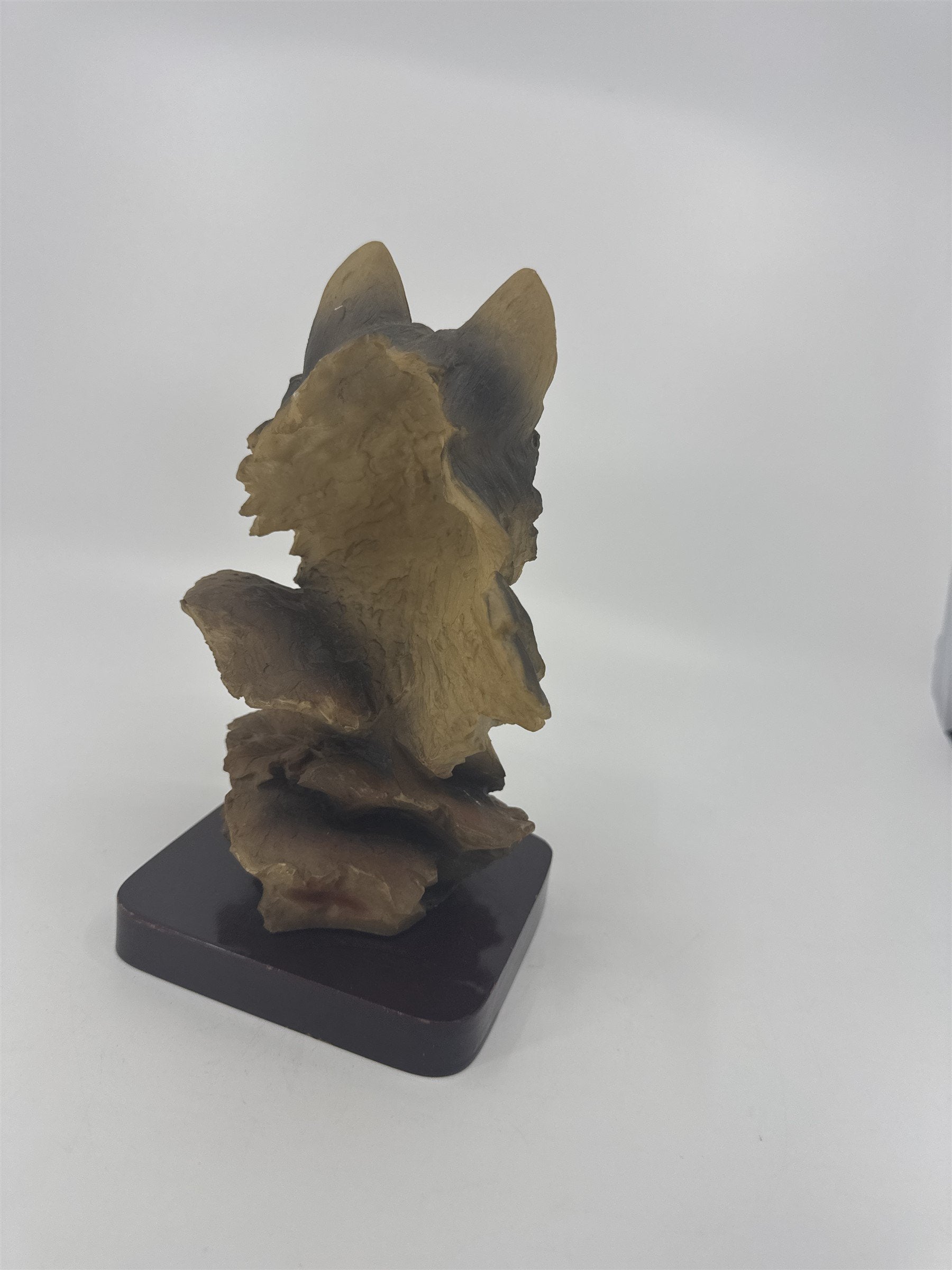 Wolf Head Bust on Base Wild Wolf Sculpture Figurine 8" Tall