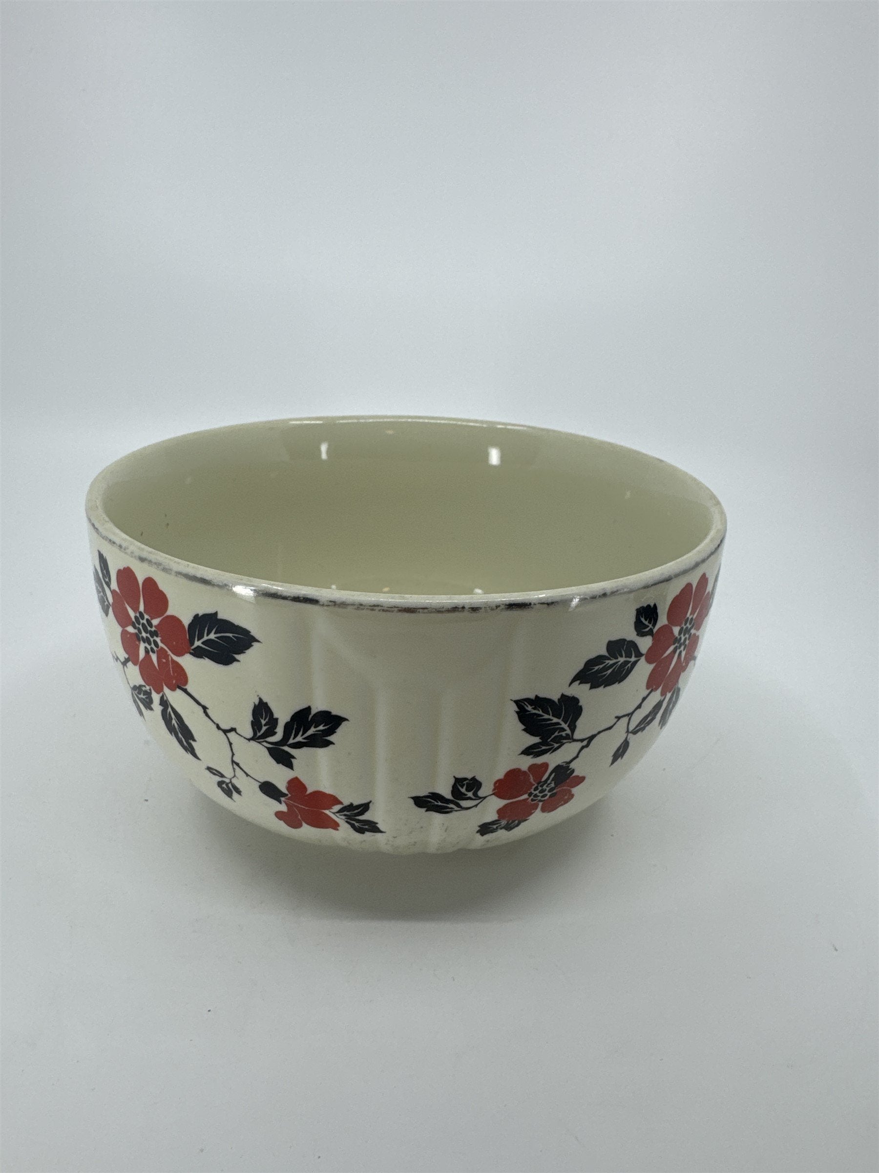 Vintage HALL Superior Quality Kitchenware Red Poppy Mixing Serving Soup Bowl