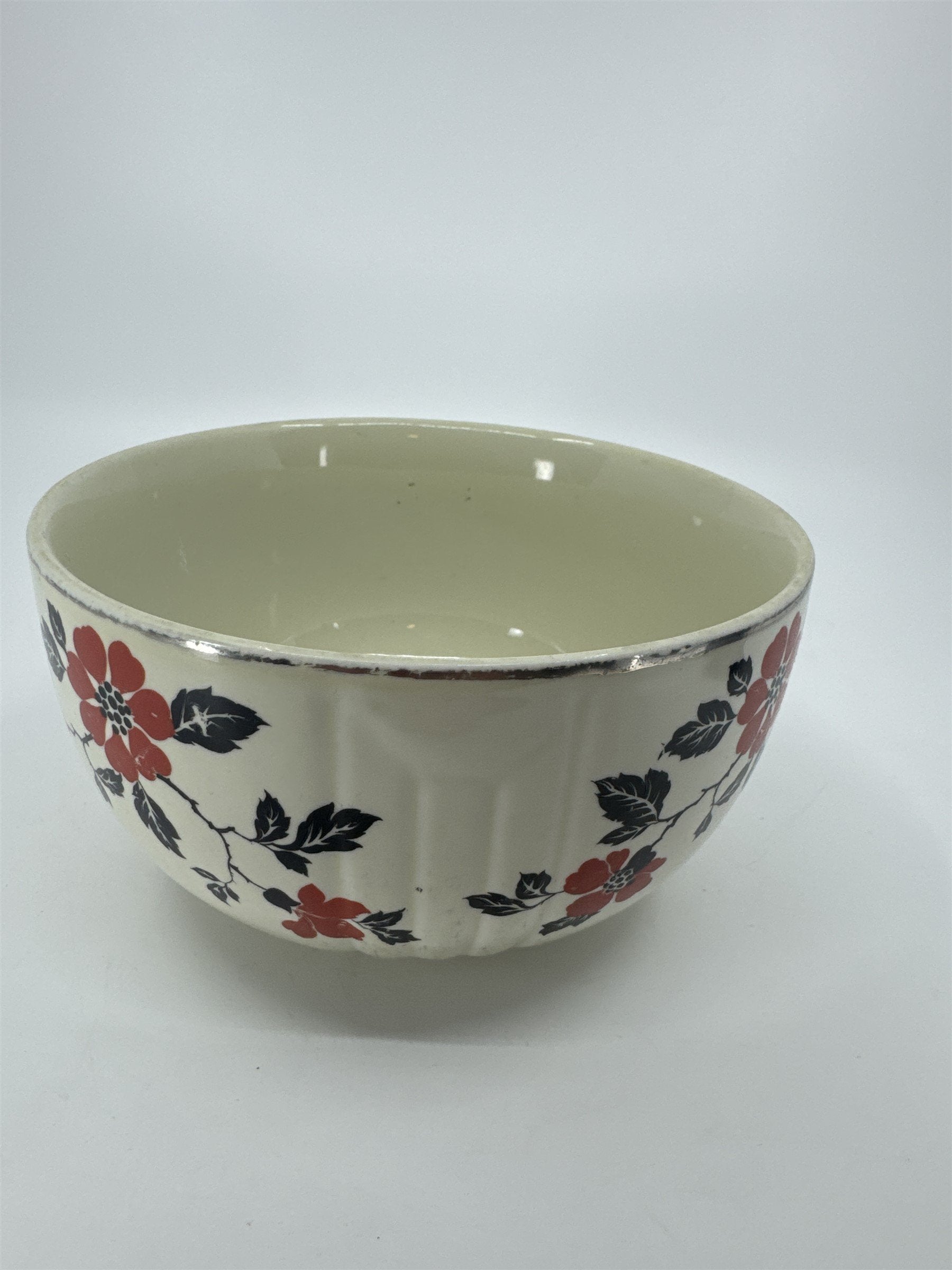 Vintage HALL Superior Quality Kitchenware Red Poppy Mixing Serving Soup Bowl