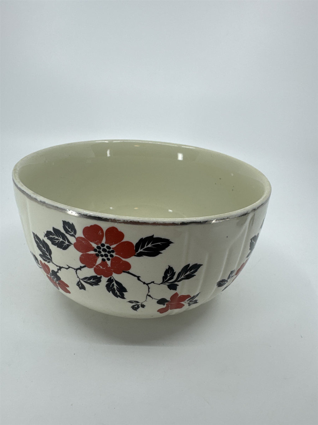 Vintage HALL Superior Quality Kitchenware Red Poppy Mixing Serving Soup Bowl