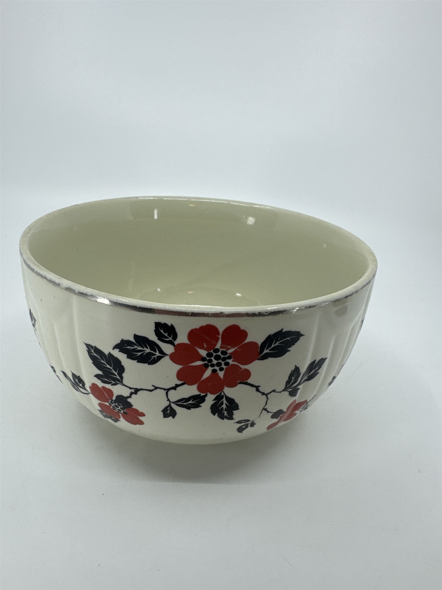 Vintage HALL Superior Quality Kitchenware Red Poppy Mixing Serving Soup Bowl