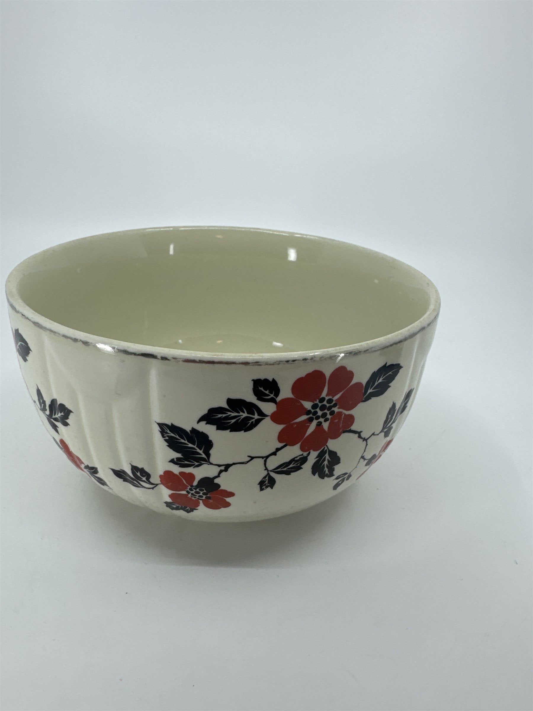 Vintage HALL Superior Quality Kitchenware Red Poppy Mixing Serving Soup Bowl