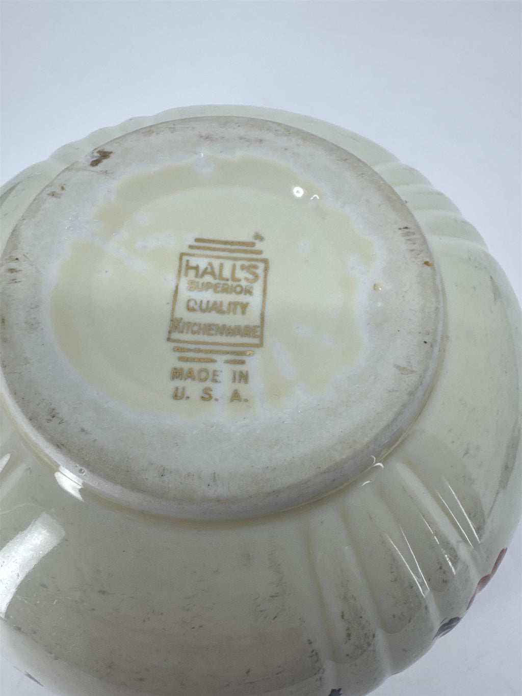 Vintage HALL Superior Quality Kitchenware Red Poppy Mixing Serving Soup Bowl