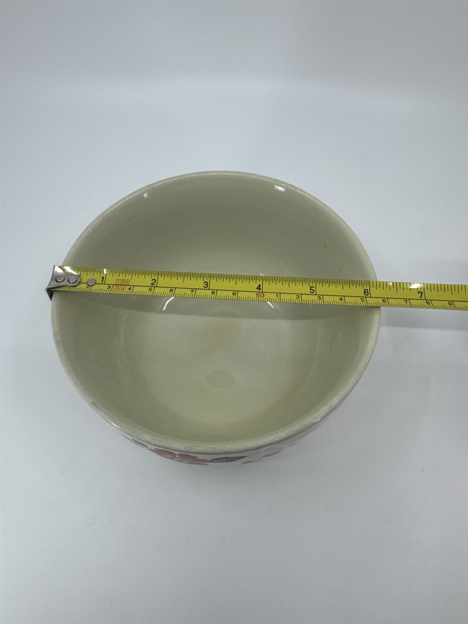 Vintage HALL Superior Quality Kitchenware Red Poppy Mixing Serving Soup Bowl