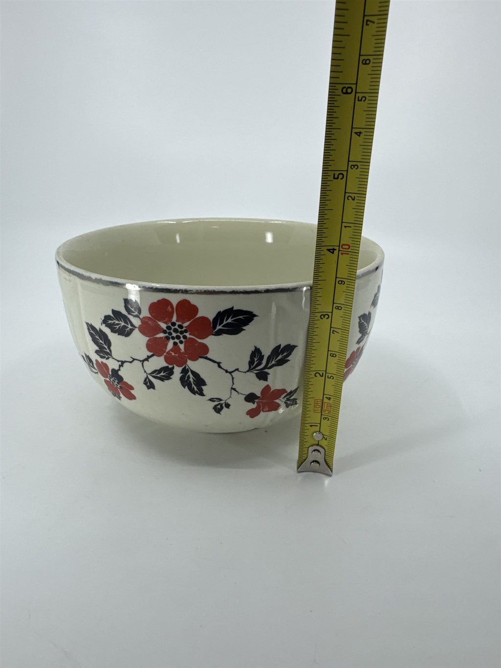 Vintage HALL Superior Quality Kitchenware Red Poppy Mixing Serving Soup Bowl