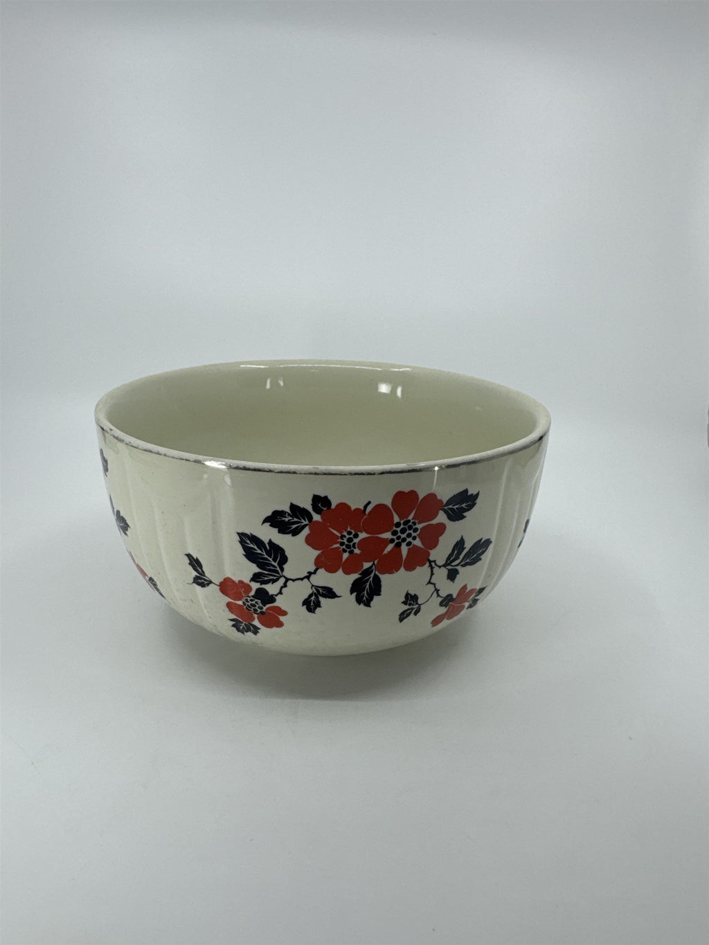 Vintage HALL Superior Quality Kitchenware Red Poppy Mixing Serving Bowl *CHIP*