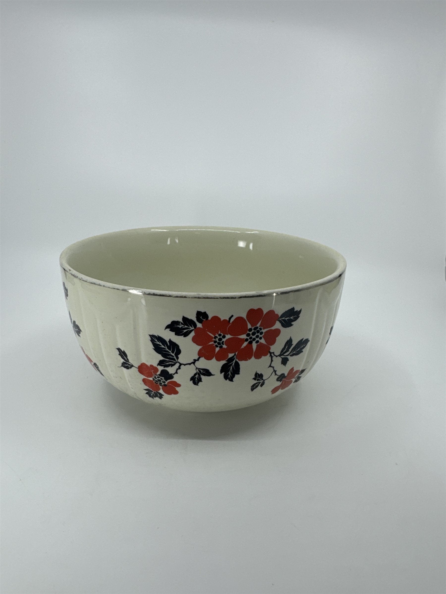 Vintage HALL Superior Quality Kitchenware Red Poppy Mixing Serving Bowl *CHIP*