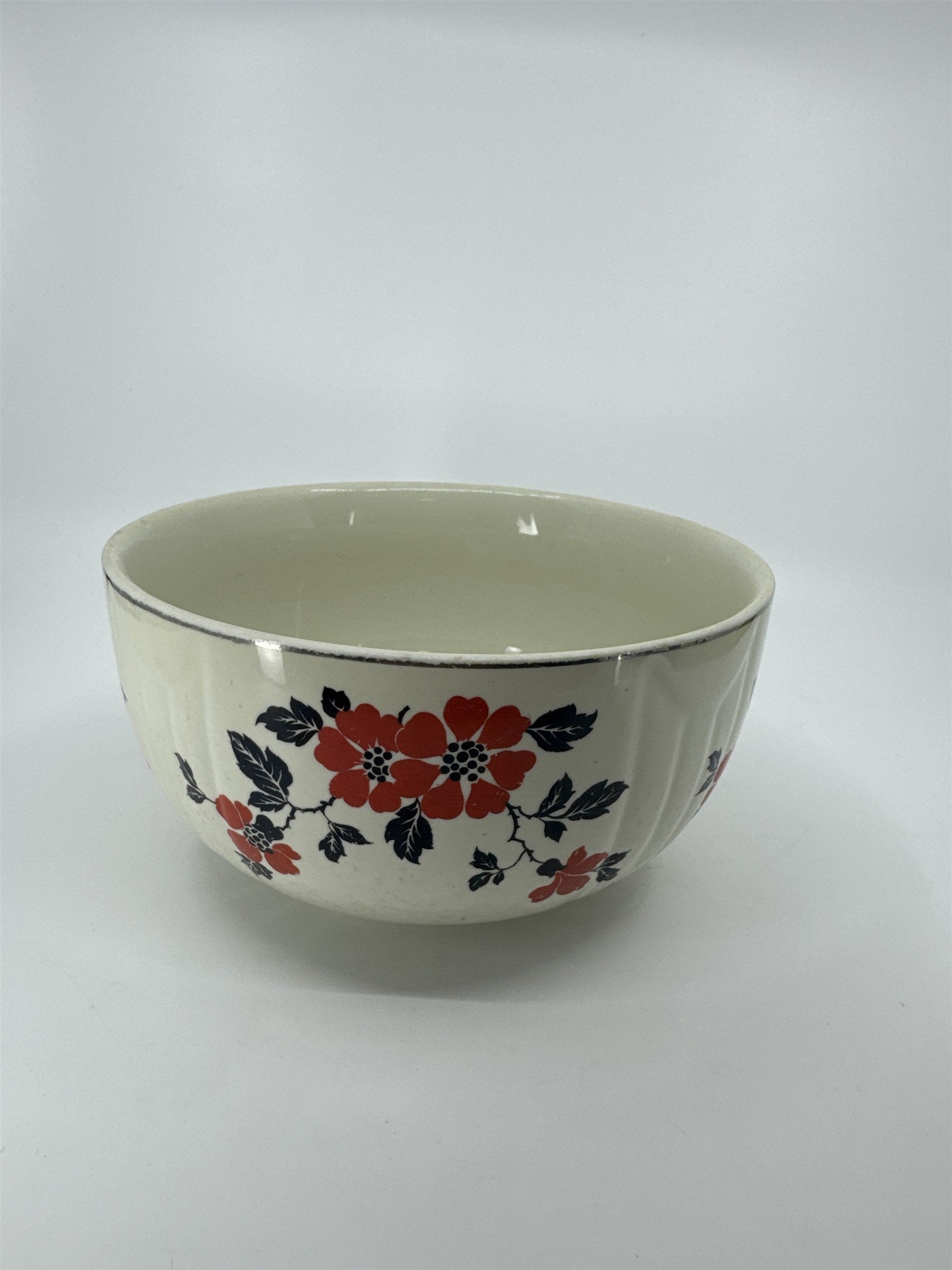 Vintage HALL Superior Quality Kitchenware Red Poppy Mixing Serving Bowl *CHIP*