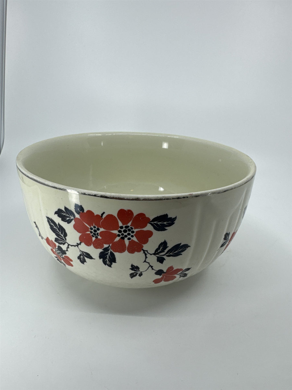 Vintage HALL Superior Quality Kitchenware Red Poppy Mixing Serving Bowl *CHIP*