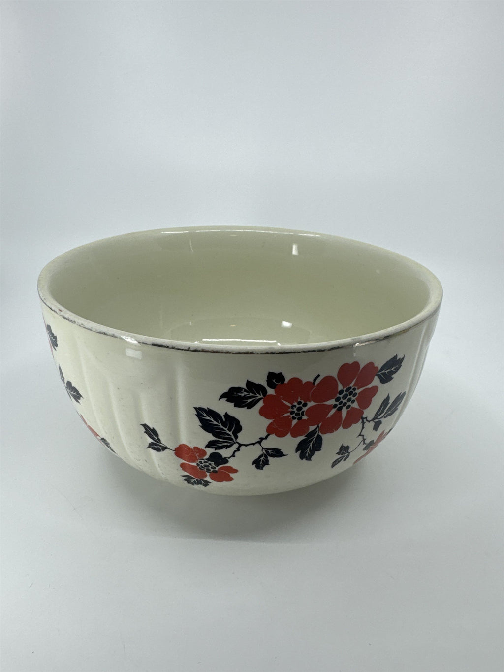 Vintage HALL Superior Quality Kitchenware Red Poppy Mixing Serving Bowl *CHIP*