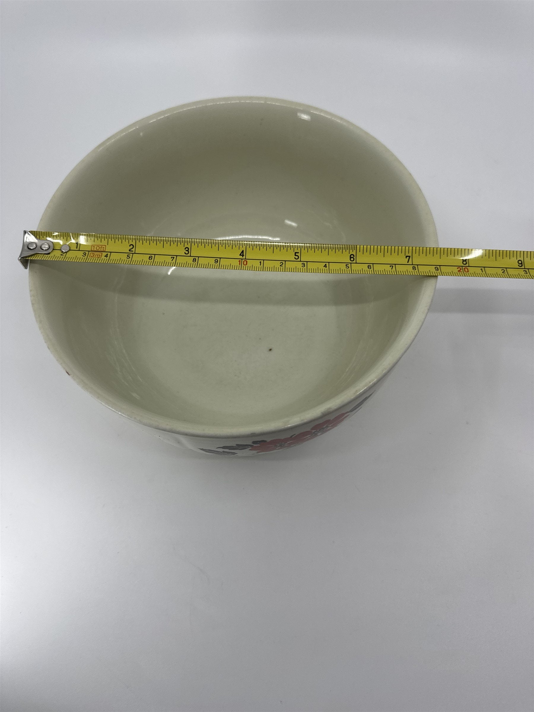 Vintage HALL Superior Quality Kitchenware Red Poppy Mixing Serving Bowl *CHIP*