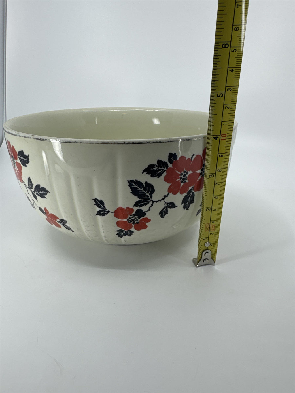 Vintage HALL Superior Quality Kitchenware Red Poppy Mixing Serving Bowl *CHIP*