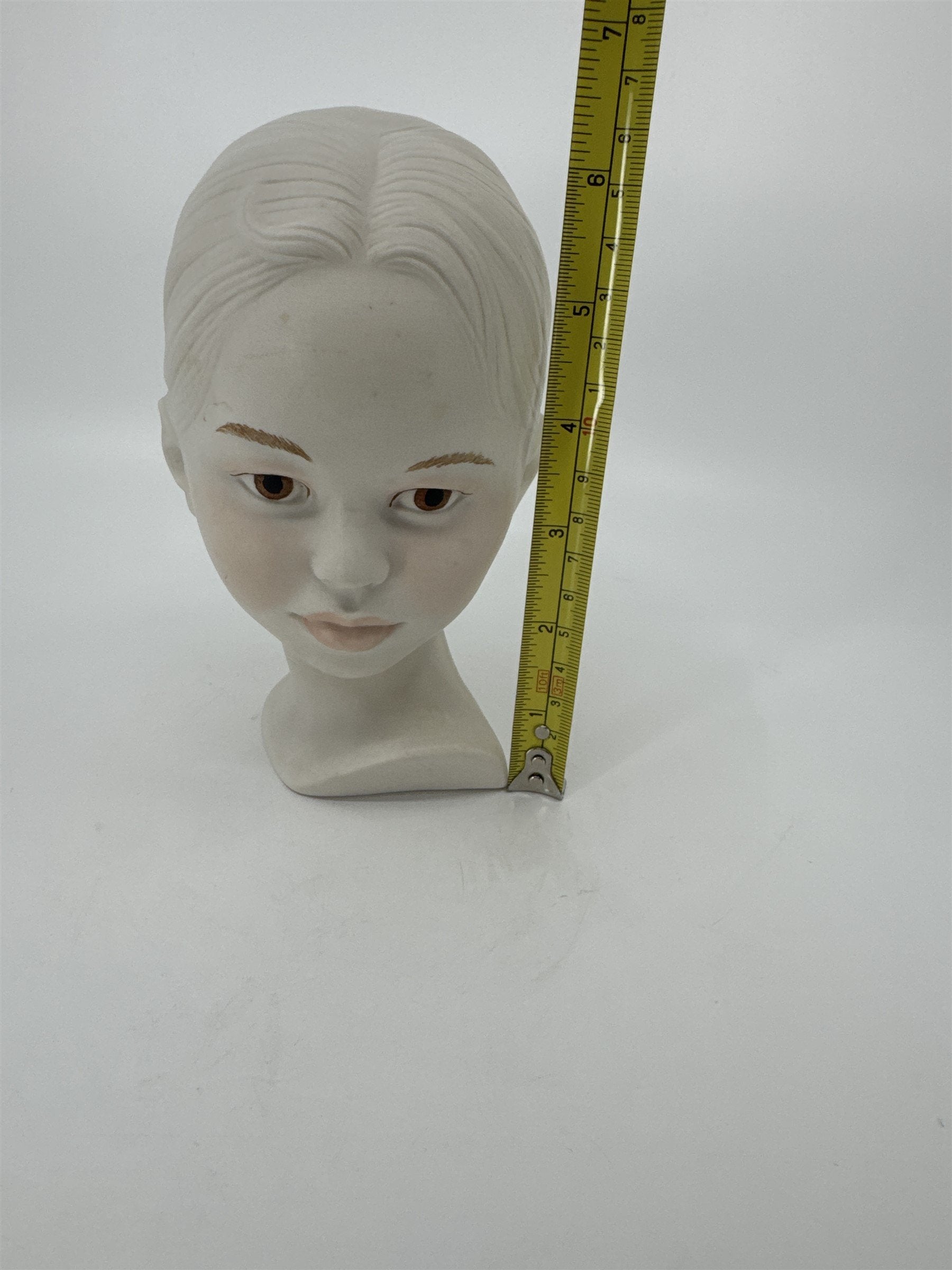 Vintage Holland Mold Pale Girl Bisque Head Bust of Child