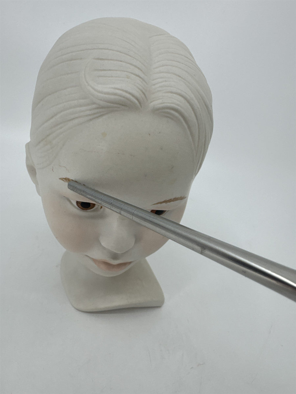 Vintage Holland Mold Pale Girl Bisque Head Bust of Child