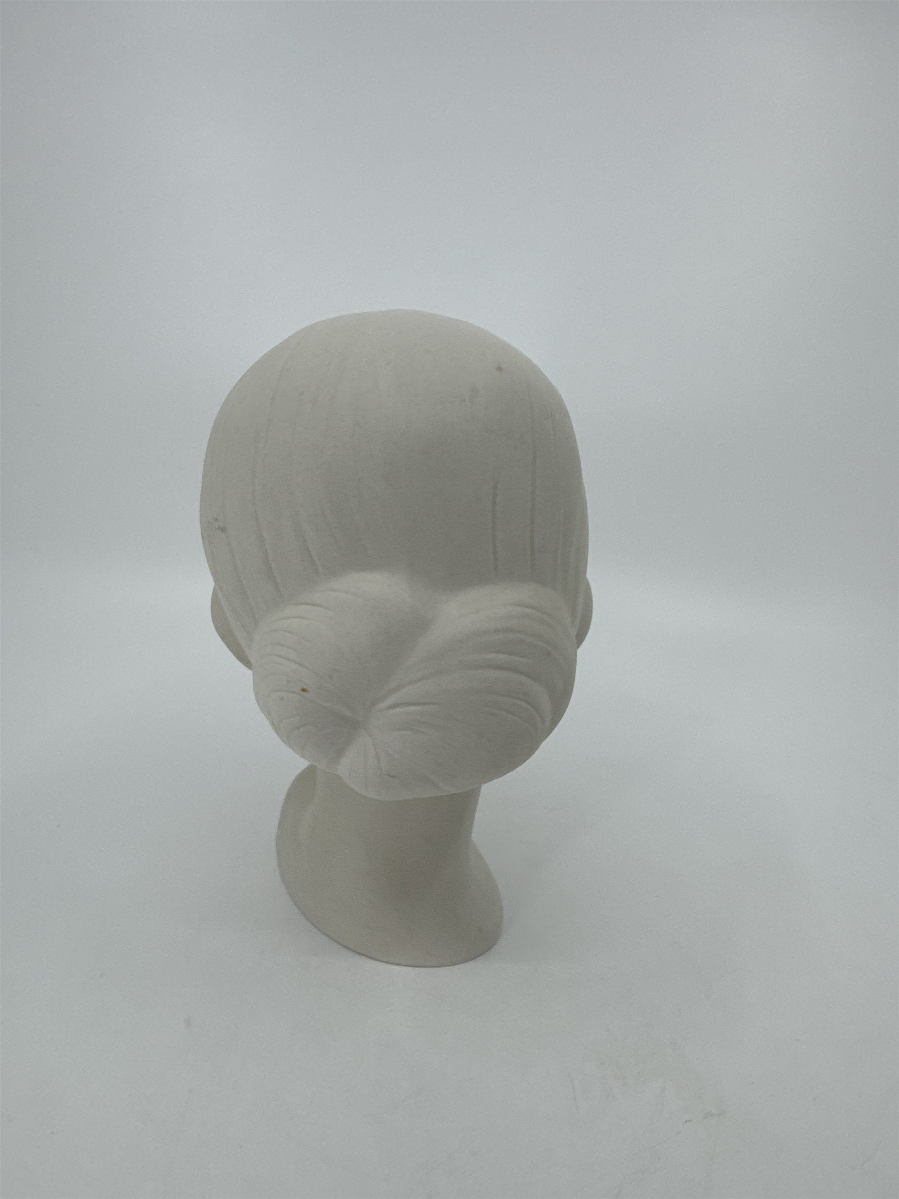 Vintage Holland Mold Pale Girl Bisque Head Bust of Child