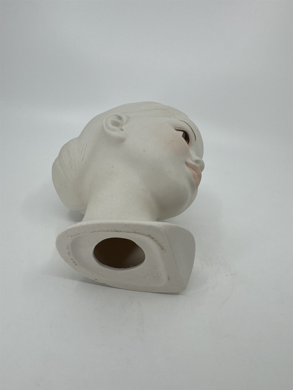 Vintage Holland Mold Pale Girl Bisque Head Bust of Child