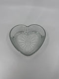 Libbey Libby Clear Glass Heart Shaped Candy Dish Trinket Keepsake Valentine Wedd