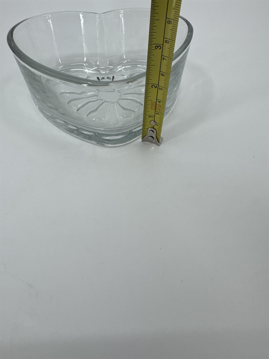 Libbey Libby Clear Glass Heart Shaped Candy Dish Trinket Keepsake Valentine Wedd