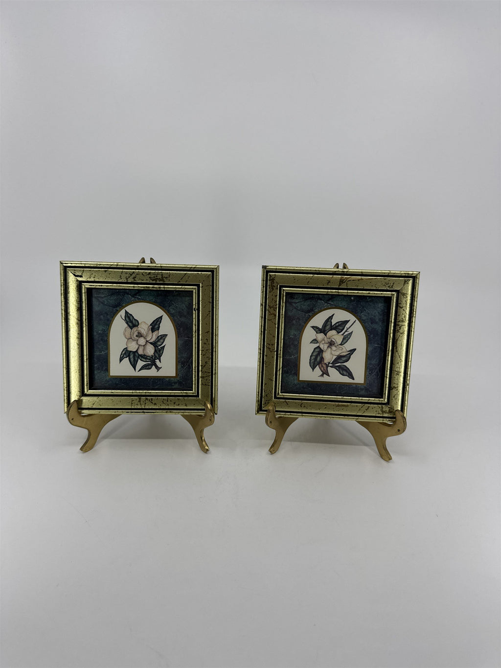 Vintage 1995 Heartfelt Timeless Elegance by Renee A. Dollar Set of 2 Floral Pics