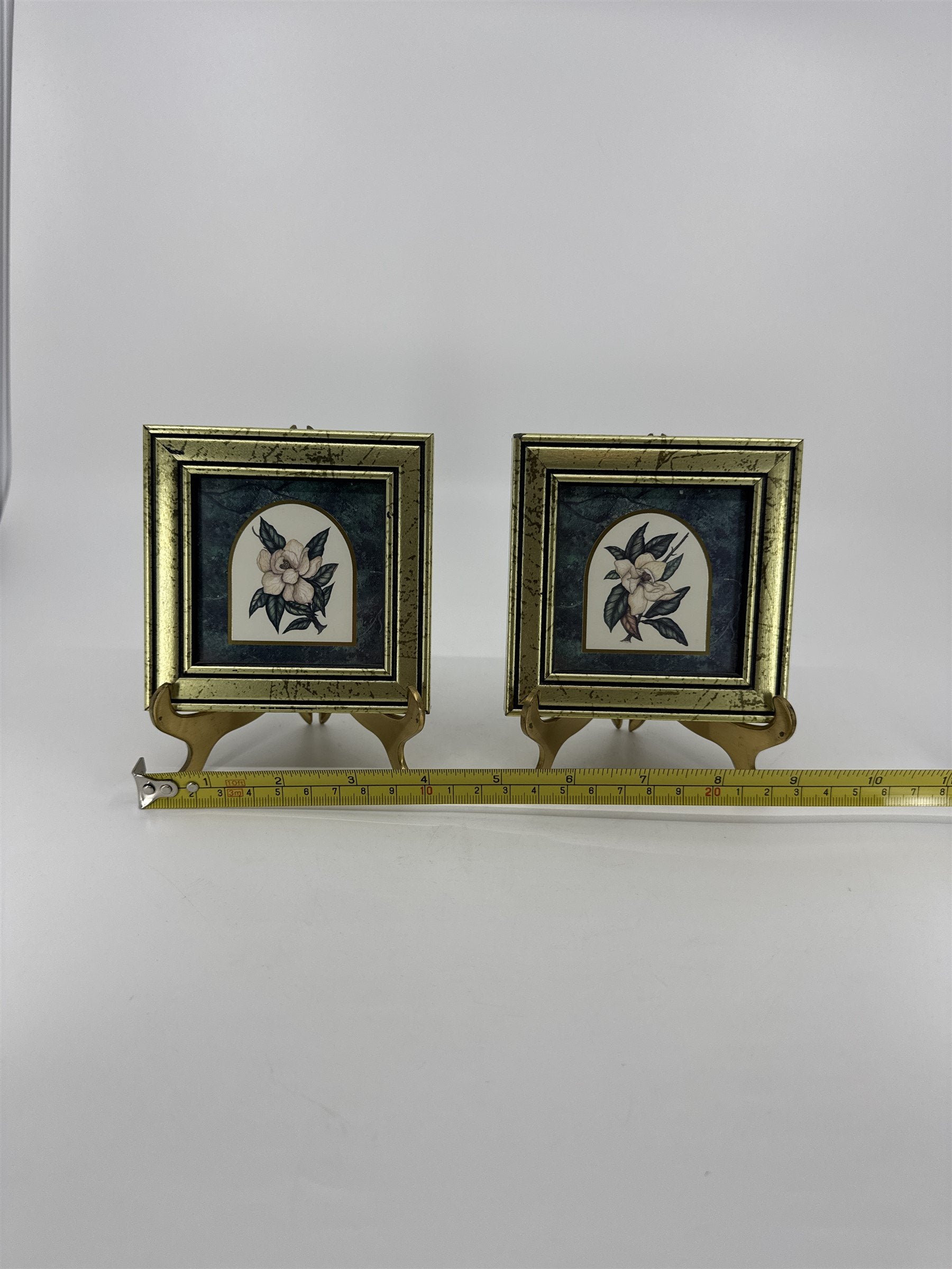 Vintage 1995 Heartfelt Timeless Elegance by Renee A. Dollar Set of 2 Floral Pics