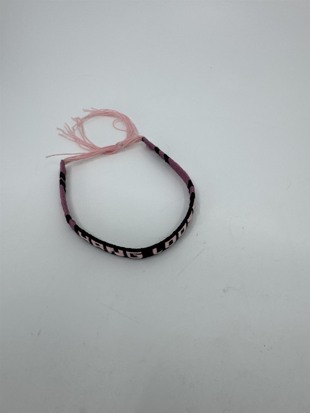 Vintage W.I.C.S. 1987 Wish Bracelet Pink Hang Loose Blessed Mystic Novelty Gift