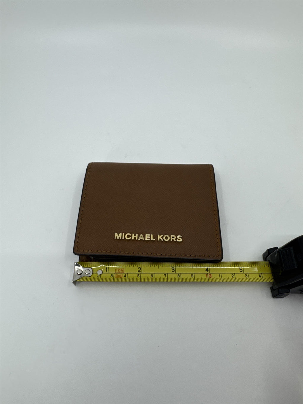 Michael Kors Brown Jet Set Leather Womens Bifold Wallet Card Organizer Storage
