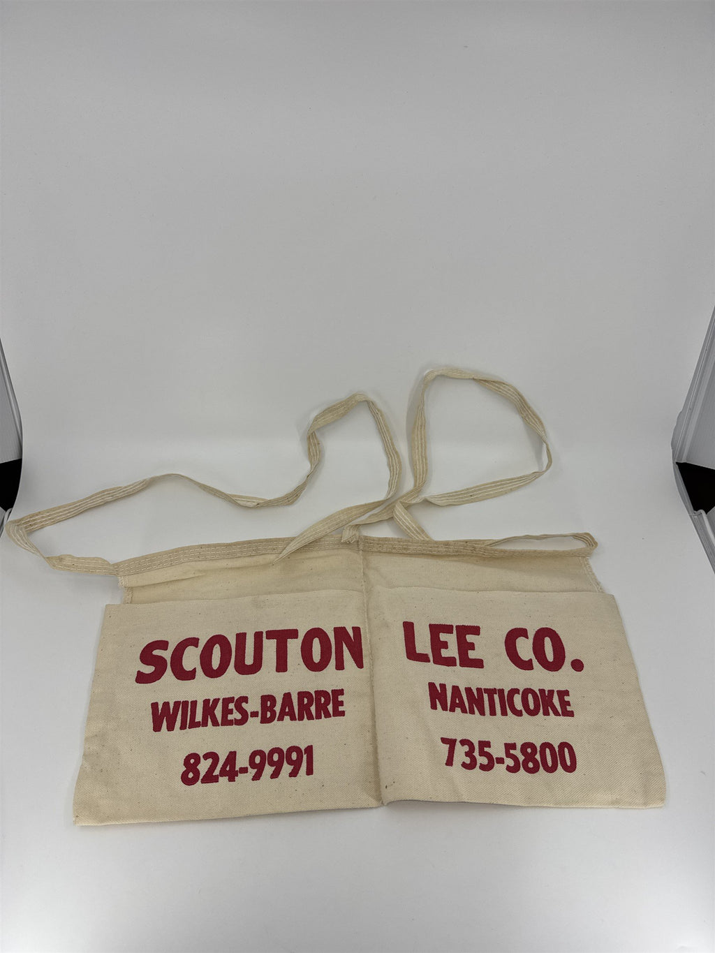 Vintage Lumber Yard Carpenter Advertising Apron Scouton Lee Co. PA NEPA